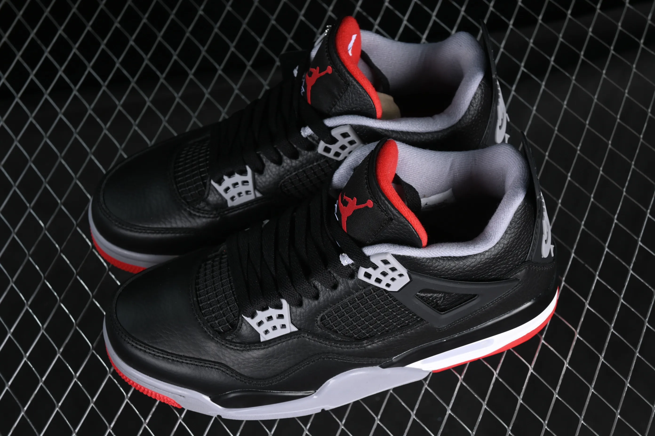 All categories Air Jordan Jordan series basketball shoes Air Jordan 4 P version Air Jordan 4 Retro "Bred Reimagined" AJ4 Joe 4 black red FV5029-006